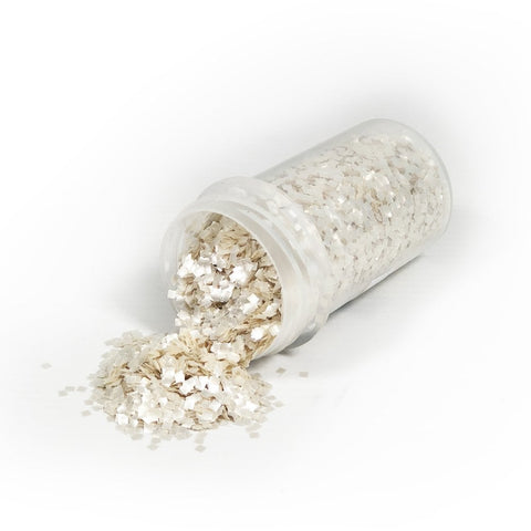 White Glitter Square Sprinkles 7g