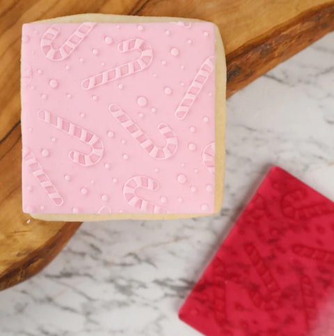Groovy Candy Cane Texture Tile by Sweet Stamp