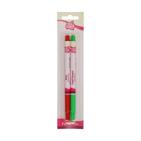Red & Green Edible Pen Set by Funcakes