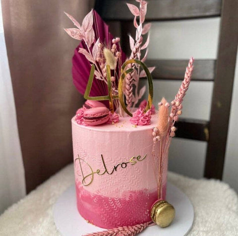 3x Dried Palm Spear Leaves ,colour pink fuscia orange/boho decor, dried vase flowers, palm leaf UK, palm decor, palm spear cake topper/: Fuscia Pink / 3 spears