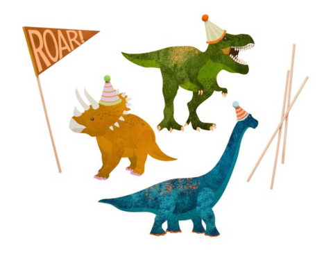 Party Dino Cake Topper Set