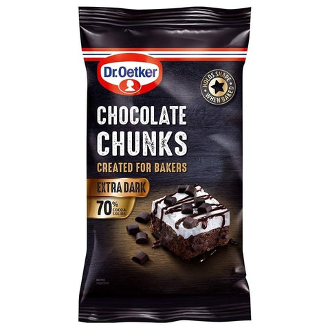 Extra Dark Chocolate Chunks by Dr Oetker