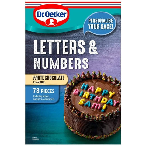 Chocolate Letters & Numbers by Dr Oetker