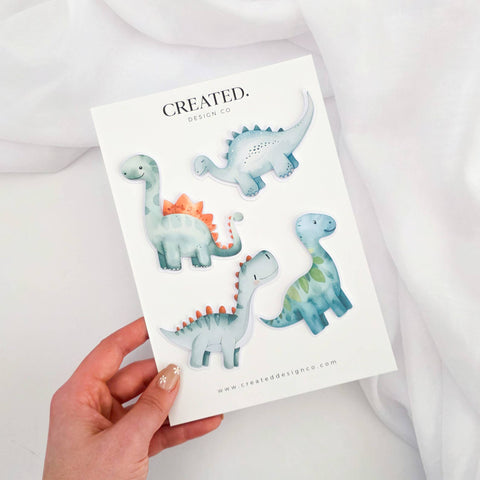 Blue Dinosaur Cake Decorations Set