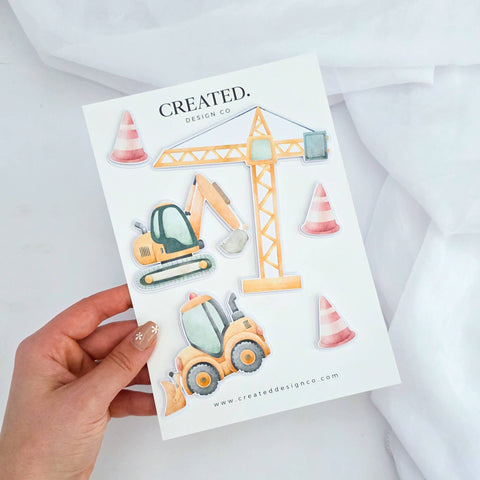 Construction Cake Topper Set