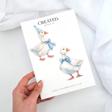 Blue One Silly Goose Cake Charm Set