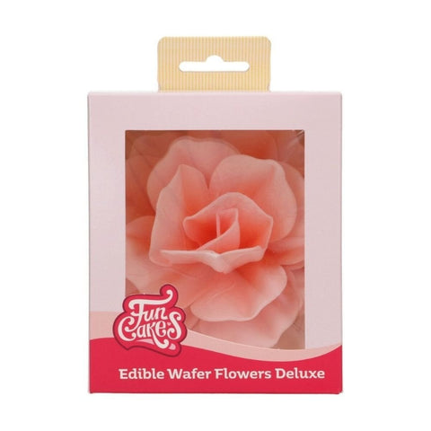 Edible Wafer Flowers - Large Pastel Pink Rose