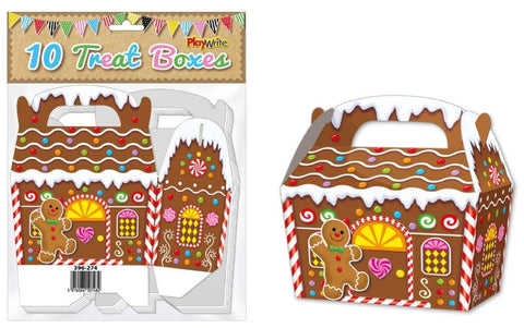 Gingerbread House Treat Box Pack of 10