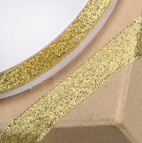 Gold Metallic Lurex 12mm Ribbon