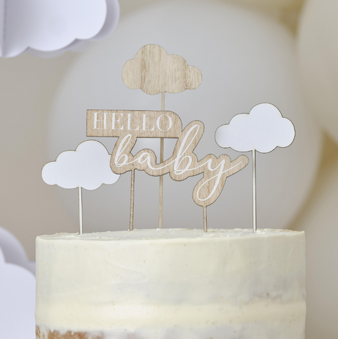 Hello Baby Cake Topper Set