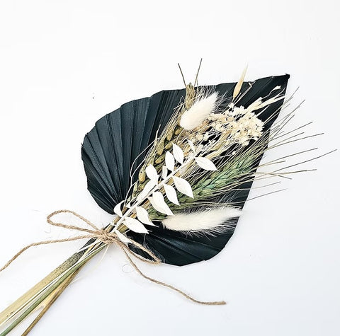 Dried Flower & Palm Set: Navy