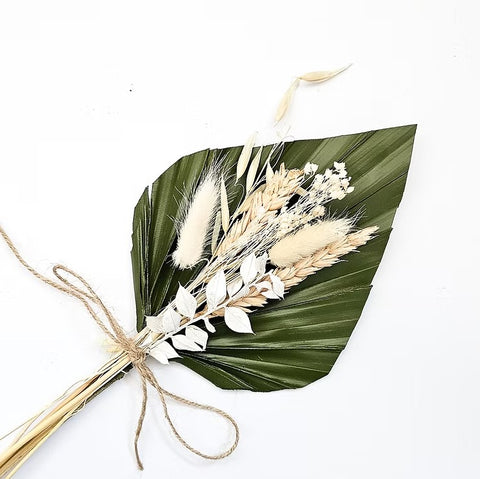 Dried Flower & Palm Set: Olive