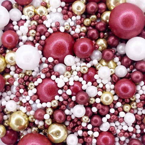 Edible Cake Sprinkles - Burgundy Mix