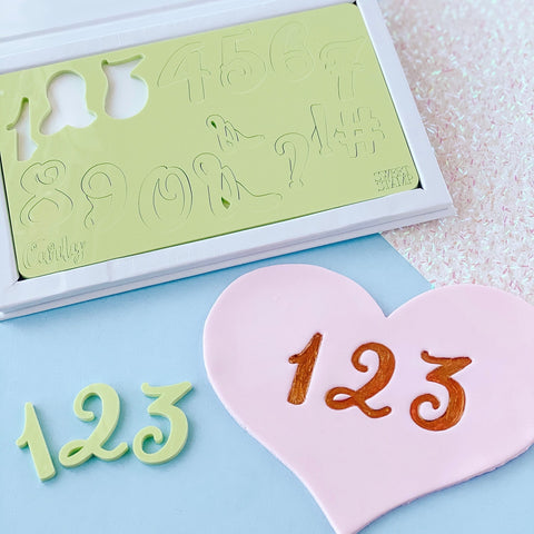 Sweet Stamp Curly Number Embossers
