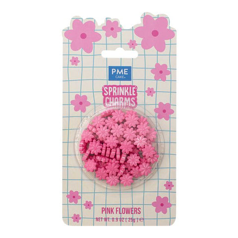 Pink Flower Sprinkle Charms by PME