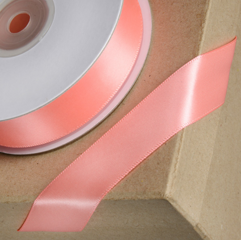 Salmon 15mm Satin Ribbon