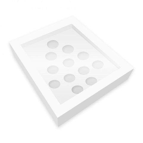 White Christmas Tree Cupcake Box - Holds 12