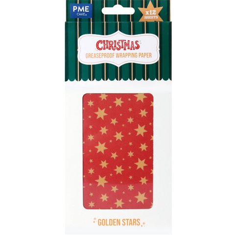 Christmas Parchment/Bento Paper - Golden Stars