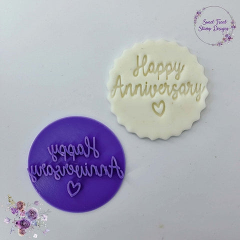 Happy Anniversary Cupcake Embosser by Sweet Treats