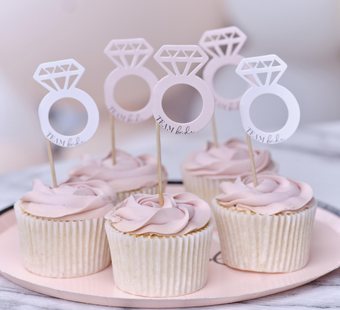 Team Bride Hen Party Cupcake Toppers