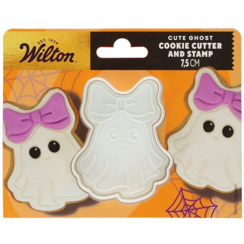 Cute Ghost Cookie Cutter with Stamp
