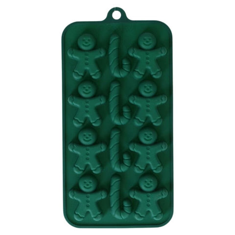 Gingerbread Man & Candy Cane Silicone Mould by Wilton