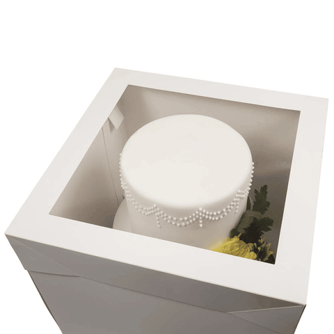 12" Tall Cube Box with Window Lid